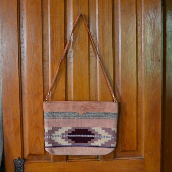 Vtg Aztec Print Shoulder Bag - Picture 4 of 13